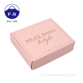 Confezionamento personalizzato pieghevole rosa scatola di imballaggio per parrucche fantasia